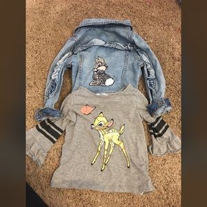 Girls Gap Disney jacket and shirt xs 4/5